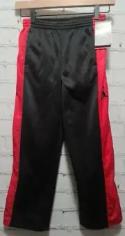 Kids NIKE AIR JORDAN Jumpman THERMA FIT Sweat Pants Black Size 7 Red B10