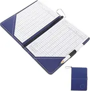 BCOATH 1 Set PU Golf Scorecards Book with Pencil Portable Golf Score Keeper Simple and Elegant Design for Tracking Course Practice Range