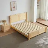 在飛比找遠傳friDay購物優惠-MUNA 家居 松木實木5尺雙人床/D款(床架 床台 雙人床