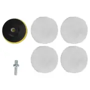 3in Imitation Wool Polishing Pad Kit - Buffing Pads, Drill Adapter.