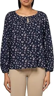 [Lucky Brand] Women's Long Sleeve Pintuck Peasant Top
