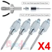 4pcs Grease Needle Nozzle Tips Needle Nose Grease Dispenser, Grease Gun Fittings