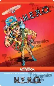 Replacement Game Cartridge Label - H.E.R.O. for Atari 2600