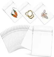 BESTOYARD 100 Pcs Self Sealing Plastic Jewelry Bags Clear Mini Storage Bags for Earrings Necklaces Rings Strong Sturdy Versatile for Small Business and Home Use