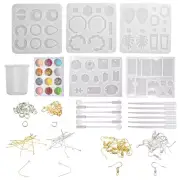 Earring Jewellery Making Casting Set 330pce Epoxy Resin Art Kit DIY Silicone Mol