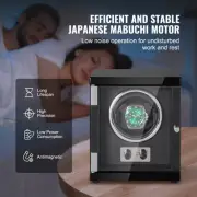 Automatic Watch Winder with Quiet Motor, LED Light, and Adjustable Strap