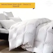 Luxore Premium 500GSM Goose Feather Down Quilt | 100% Cotton Cover Doona