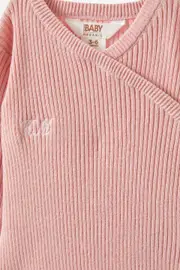 [Cotton On Kids] Cotton On Kids - Organic Rib Knit Cross Over Bubby - Personalised - Zephyr NEWBRN ZEPHYR