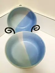Gibson Elite Convergence Blue Stoneware Set of 2 Cereal/Soup Bowls