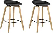 Artiss Bar Stools Stool Set of 2 Kitchen Counter Barstools Dining Chair Chairs Cafe Wooden in 67cm Seat Height Floor for Home Bar Dining Room Outdoor Indoor
