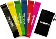 Meteor Essential Stretching Bands, Resistance Loop Set, Natural Latex Fitness Band for Workout, Yoga, Weightlifting, Physical Therapy, Rehab, Improve Mobility and Strength (Olympic)