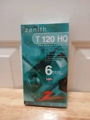 Zenith T 120 HQ Blank VHS VCR Tape Video Cassette 6 Hours New SEALED 1999