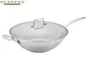 Scanpan 36Cm Stainless Steel Impact Covered Wok W/ Lid