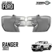 Pair LR Headlight Cover Lamp Smoke For Ford Ranger Next Gen XL 2022-2024