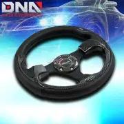 NRG ST-001CBL STLYING 320MM ALUMINUM SPOKES PILOTA STYLE LEATHER STEERING WHEEL