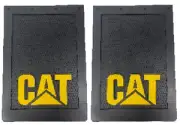 2x CAT MUDFLAPS 12X18 INCH; CATERPILLAR MUD FLAP; MUDFLAP; 4x4; 4WD; UTE