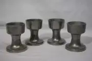 NEW 4pc Set Vintage WILTON RWP Pewter Armetale Candle Holders 5" Tavern Matte