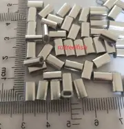100X ALUMINIUM CRIMPS 1.6mm x .8mm for monofilament fishing line or wire traces