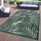 Rugshop Outdoor Carpet Rug Palm Leaf Textured Washable Outdoor Rugs Patio Rugs
