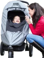 Universal Baby Pram & Stroller Sunshade (6m+) | UV Cover & Mosquito Net for B...