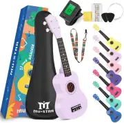 MUSTAR Soprano Ukulele for Beginners Kit - 21 Inch Basswood Ukuleles for Kids Ad