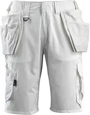 Mascot 16049-230-06 Olot Work Hardwear Mens Short with Holster Pockets, Size C42, White