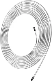 1 Roll Car Brake Pipe Flexible Brake Tube Car Brake Tube Auto Brake Tubing Coil Vehicle Brake Line Brake Tube Replacement Car Brake Line Car Cord Copper Nickel Coated Alloy Silver