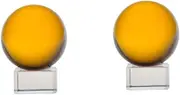 Alipis 1 Set Delicate Crystal Ball with Stand Amber Decorative Sphere Home Adornment for Office Living Decor Smooth Lightweight Crystal Ornament