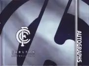 CARLTON BLUES AFL TEAM PLAYERS BLANK AUTOGRAPH HARDCOVER BOOK 52 PAGES