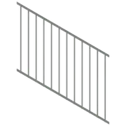 ProtectorAl 350 - 1200 x 900mm Palladium Silver Raked 16-30º Flat Top Garden Fence Panel