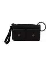Dolce & Gabbana Leather Wallet on Chain - Wallets & Pouches - Black -Size One