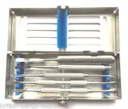 PERIOSTEAL ELEVATOR MOLT CHISEL SET IMPLANT DENTAL STERILIZATION CASSETTE TRAY
