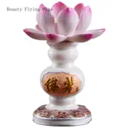 14X18CM Creative Ceramic Candlestick Home Offering Guanyin for Buddha Lamp