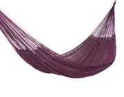 Outdoor undercover cotton Mayan Legacy hammock King size Maroon