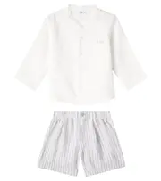 [Il Gufo] Il Gufo Baby linen shirt and Bermuda shorts set M 6 white