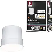 Paulmann 92469 LED Module Recessed Light Base Smart Home Zigbee Coin Round 4.9 W 430 lm Dimmable 50 mm Satin Plastic 3000 K