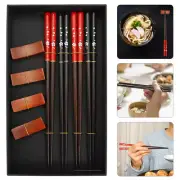 Chopstick Holder Double Wooden Chopsticks Rest Restaurant Good Grasp