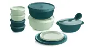 Tupperware Essentials Complete Set With Rice Server, Bowls, Plates 23 Piece