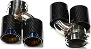 Car Exhaust Tip Carbon Fiber Four Exhaust Tip Compatible For BMW M340i G20 G21 G22 G23 M440i G42 M240i Muffler Tailtip Exhaust System(Carbon Fiber D)