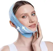 PLANTIFIQUE Chin Strap for Face Contouring - Reusable V Line Ice Silk Fabric Mask - Double Chin Shaping, Adjustable, Breathable Fabric - Jawline Shaper for Women & Men
