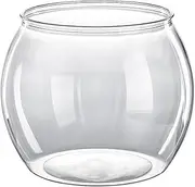 Plastic Fish Bowls 6.3'' Dia Clear Goldfish Bowl Shatterproof Fish Bowl Vase Small Aquarium for Hydroponic Planter Terrarium Office Table Decor Plastic