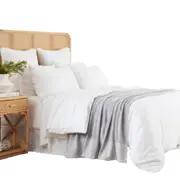 Silver Cotton Cellular Blanket