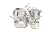 Anolon Nouvelle Copper Stainless Steel 10 Piece Cookware Set