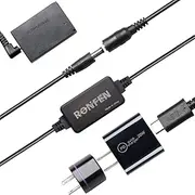 RONFEN DR-E12 DC Coupler LP-E12 Dummy Battery USB-C Cable PD Adapter Kit ACK-E12 AC Power Adapter for Canon EOS M200 M100 M50 Mark II M50 M10 M2 M Kiss M Kiss M2 Mirrorless Digital Cameras.