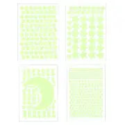 Glow Stars and Moon, Glow in the Dark Stickers, Stars and Squares Wall Decals