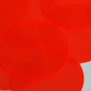 Round Vinyl Shape No Hole 70mm Red Go Go Fluorescent Edge Glow
