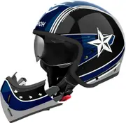 Airoh J 110 Command, modular helmet , color: Dark Blue/Black/Grey , size: S