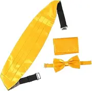 [WESIEVYA] Men Costume Kit Mens Cummerbund Men Suits Cummerbund for Men Wedding Party Necktie Tuxedo Bow Ties for Men Dress Accessories Cummerbund for Party Men Handkerchiefs Polyester