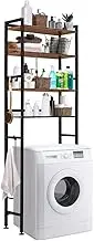 4 Tier Bathroom Shelf Rack Over Toilet Washing Machine Laundry Towel Organiser Shelves Space Saver Freestanding Unit Storage Industrial Style 60X24X175cm