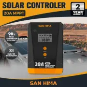 San Hima 20A MPPT Solar Charge Controller 12V 24V Inbulit Bluetooth LCD Display